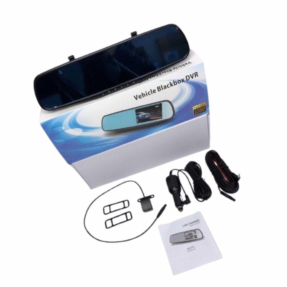 JOMA - Espejo Retrovisor Doble Cámara Pantalla 43 Full Hd Carro