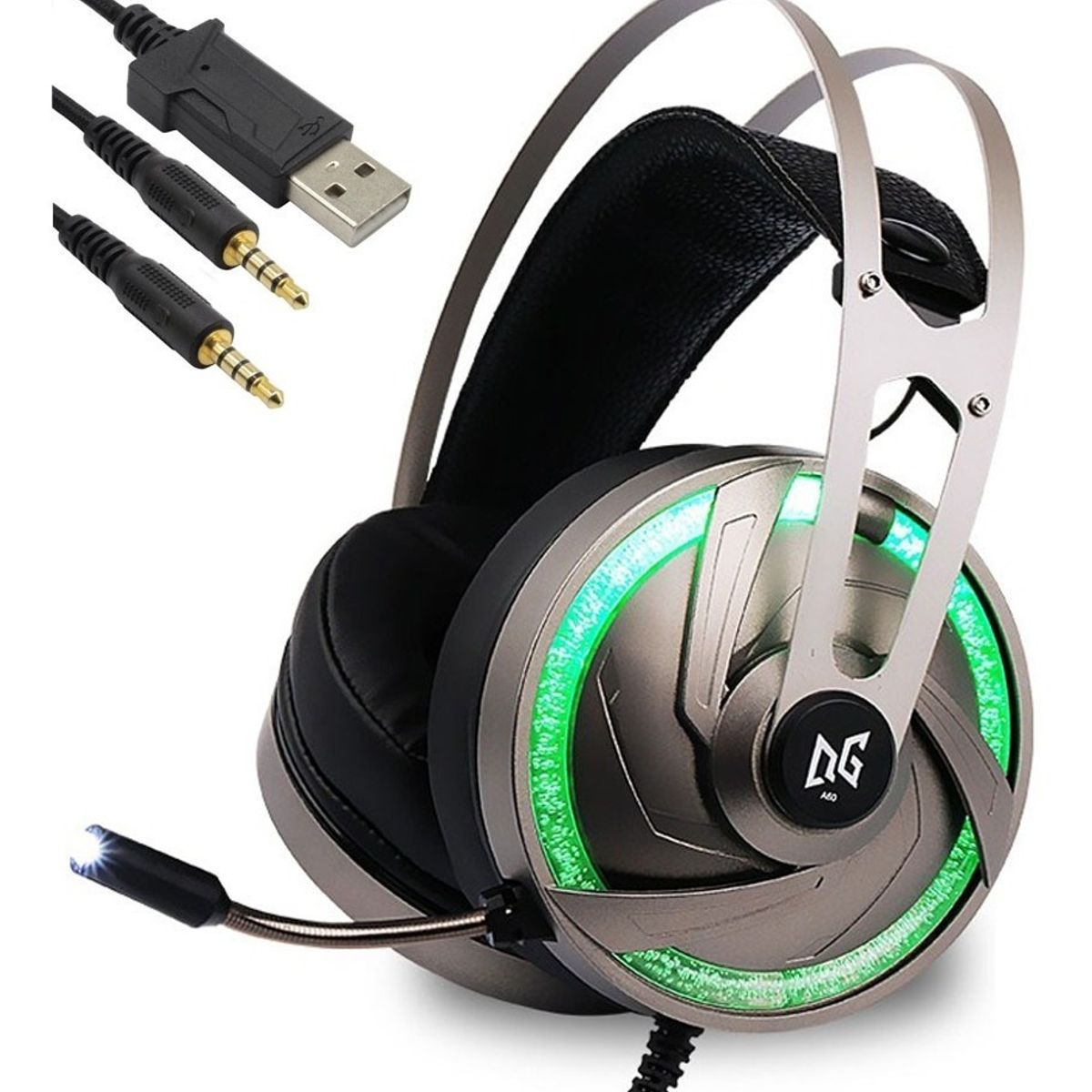 NEOTEK - Audífonos Gaming A60L RGB Súper Bajos y Comodidad Total