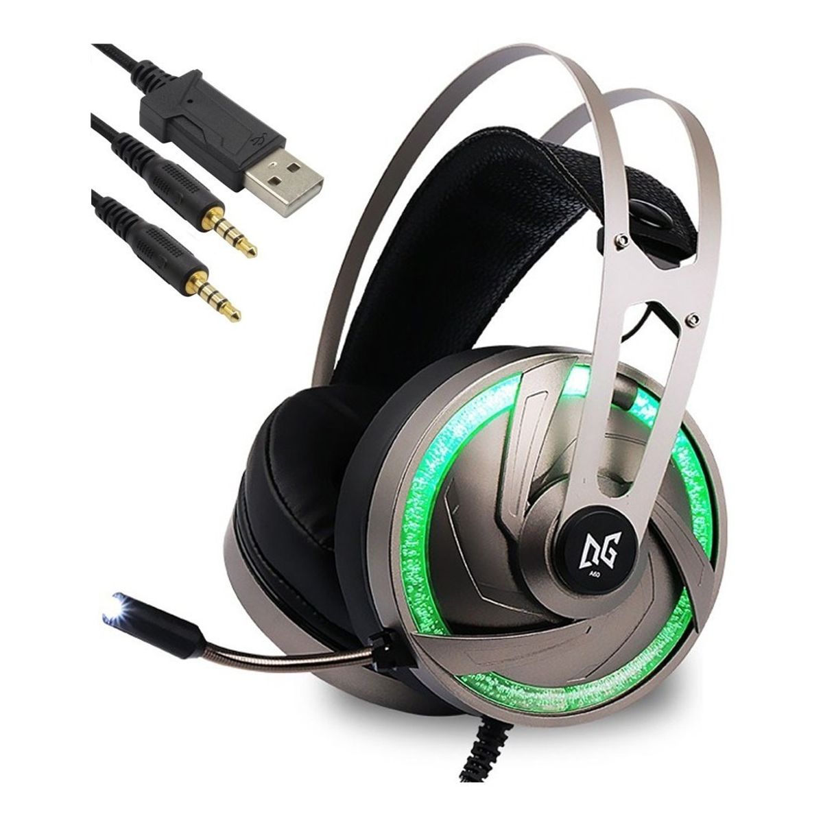 NEOTEK - Audífonos Gaming A60L RGB Súper Bajos y Comodidad Total