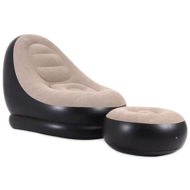 SKY - Sillón Sofá Inflable con Puff Reposapiés de Descanso