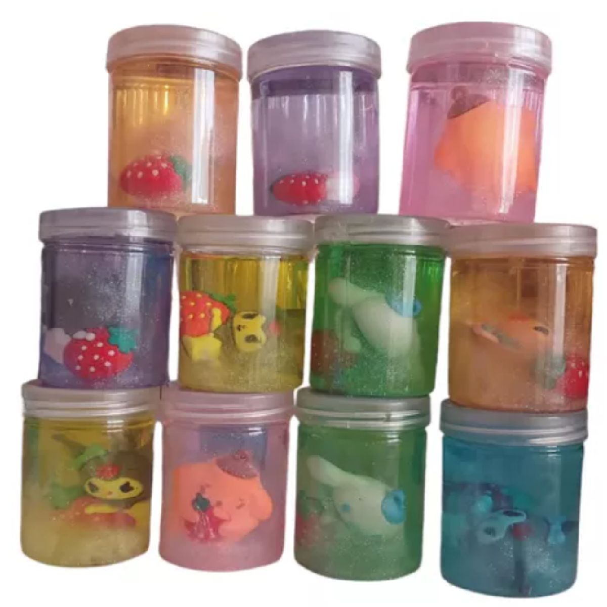 GENERICO - VASO DE SLIME CON MUÑECOS FIGURITAS EXTRAS XDD40-4