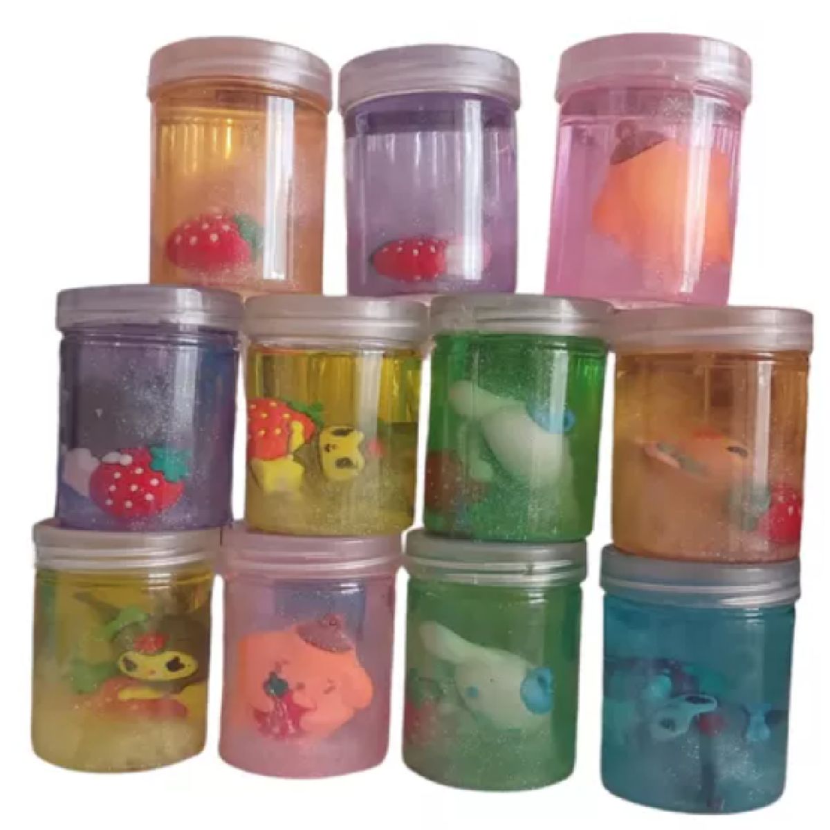 GENERICO - VASO DE SLIME CON MUÑECOS FIGURITAS EXTRAS XDD40-4