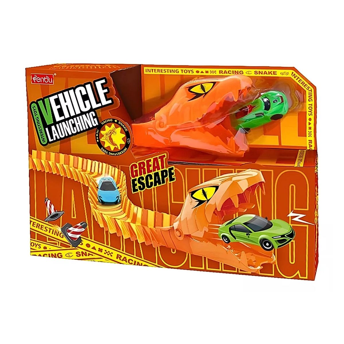 GENERICO - Juguete Pista Lanza Vehículos Serpiente Gran Escape Cm2294