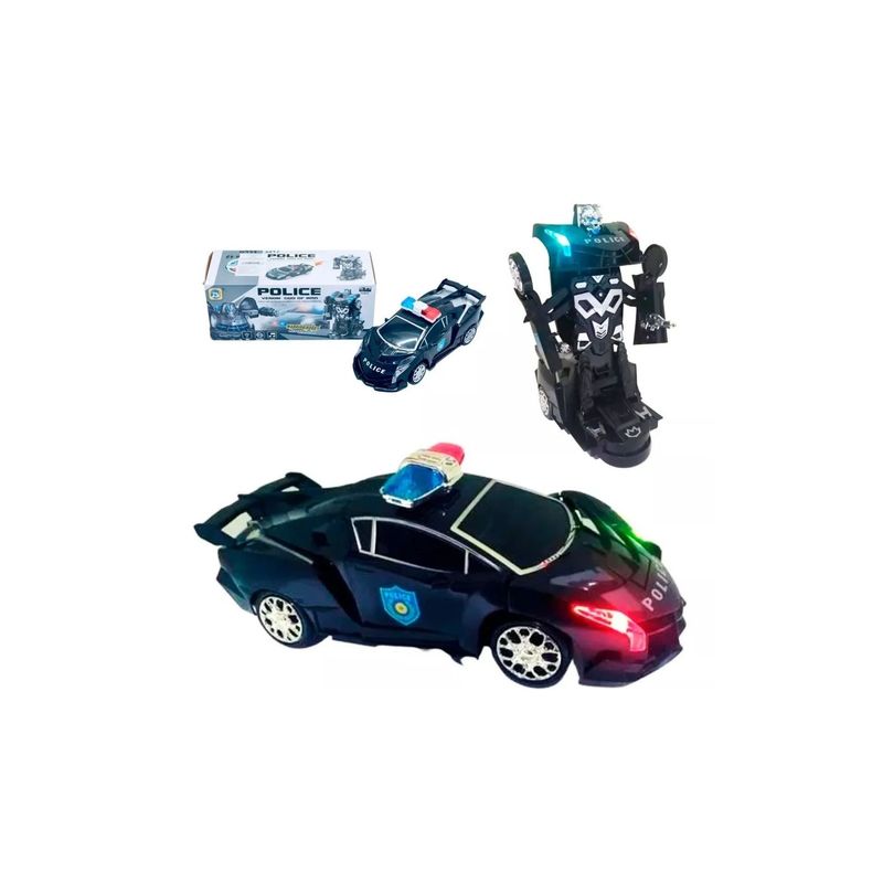 MAZUGI - Transformers Robot Police Carro Lamborghini Juguete Luz 8997