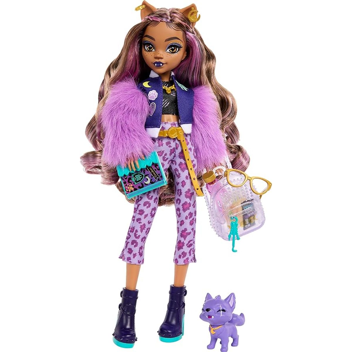 MONSTER HIGH - Muñeca Monster High Clawdeen Wolf Perro Crescent Accesorios