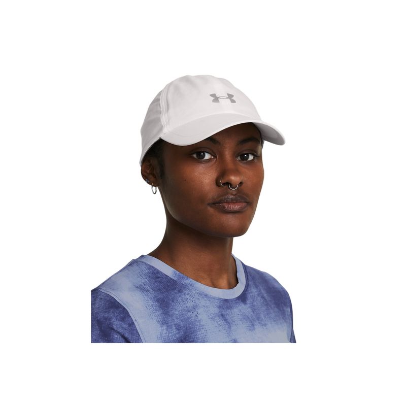 UNDER ARMOUR - Gorra Mujer UNDER ARMOUR W LAUNCH ADJ Blanco UNDER ARMOUR