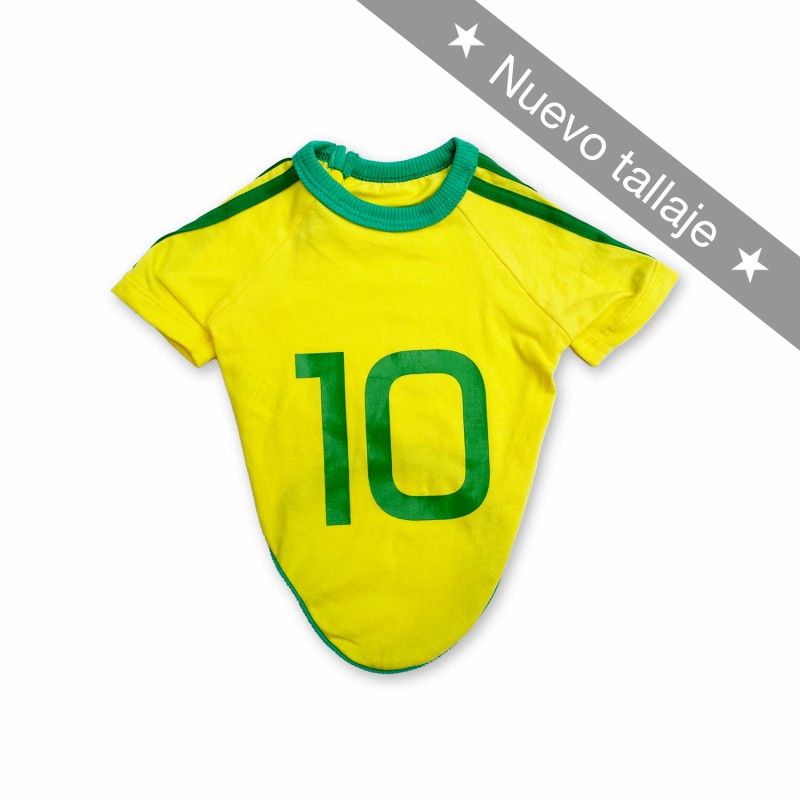 WAWAW - Camiseta para perro talla S Amarillo Fútbol