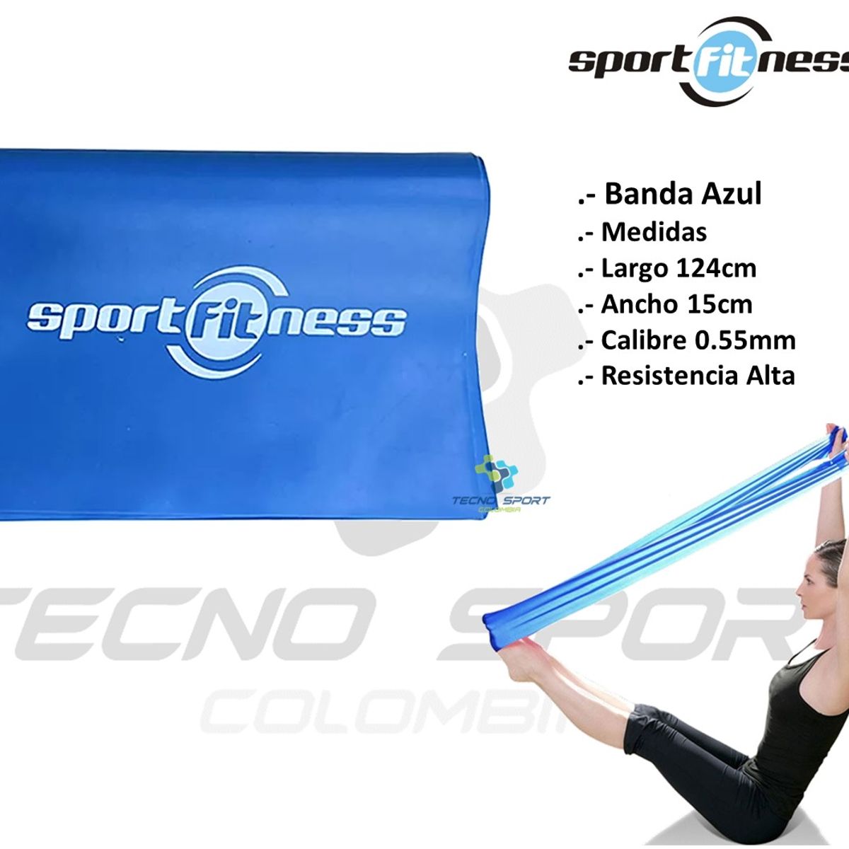 SPORT FITNESS - Bandas Therabands Sportfitness Elásticas Kit 3 Resistencia