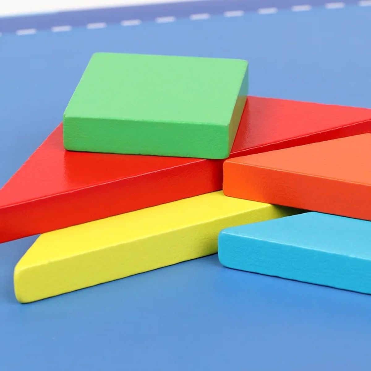 GENERICO - Rompecabezas Magnético Tangram Pensamiento Matemático Azul