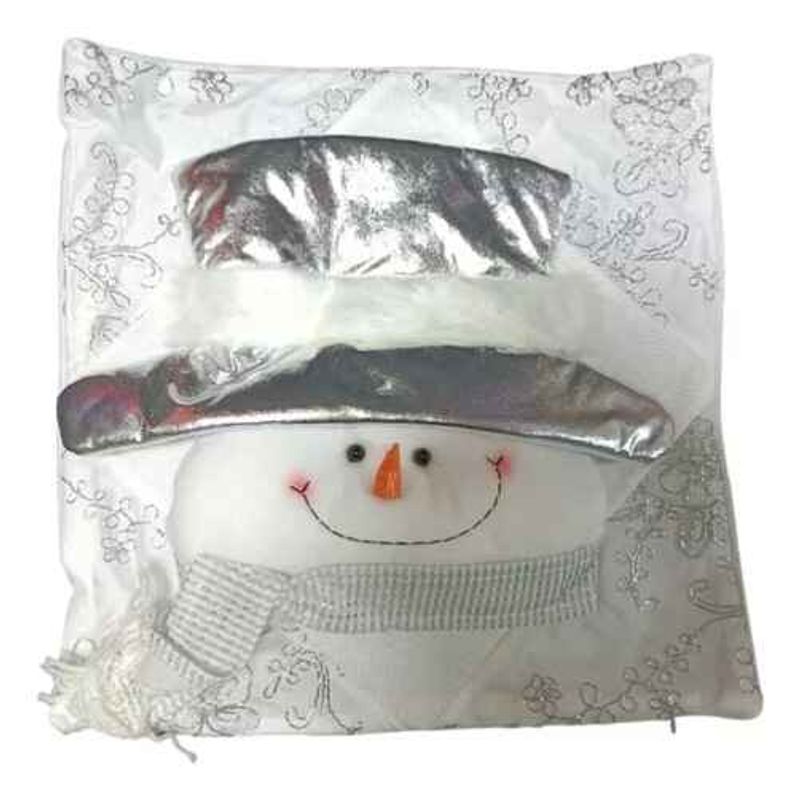 GENERICO - Funda Forro Para Cojín Navideños 37cm De Lujo Plateado
