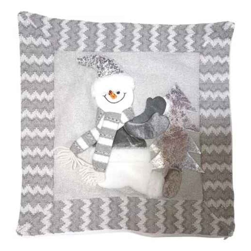 GENERICO - Funda Forro Para Cojín Navideños 37cm De Lujo Plateado