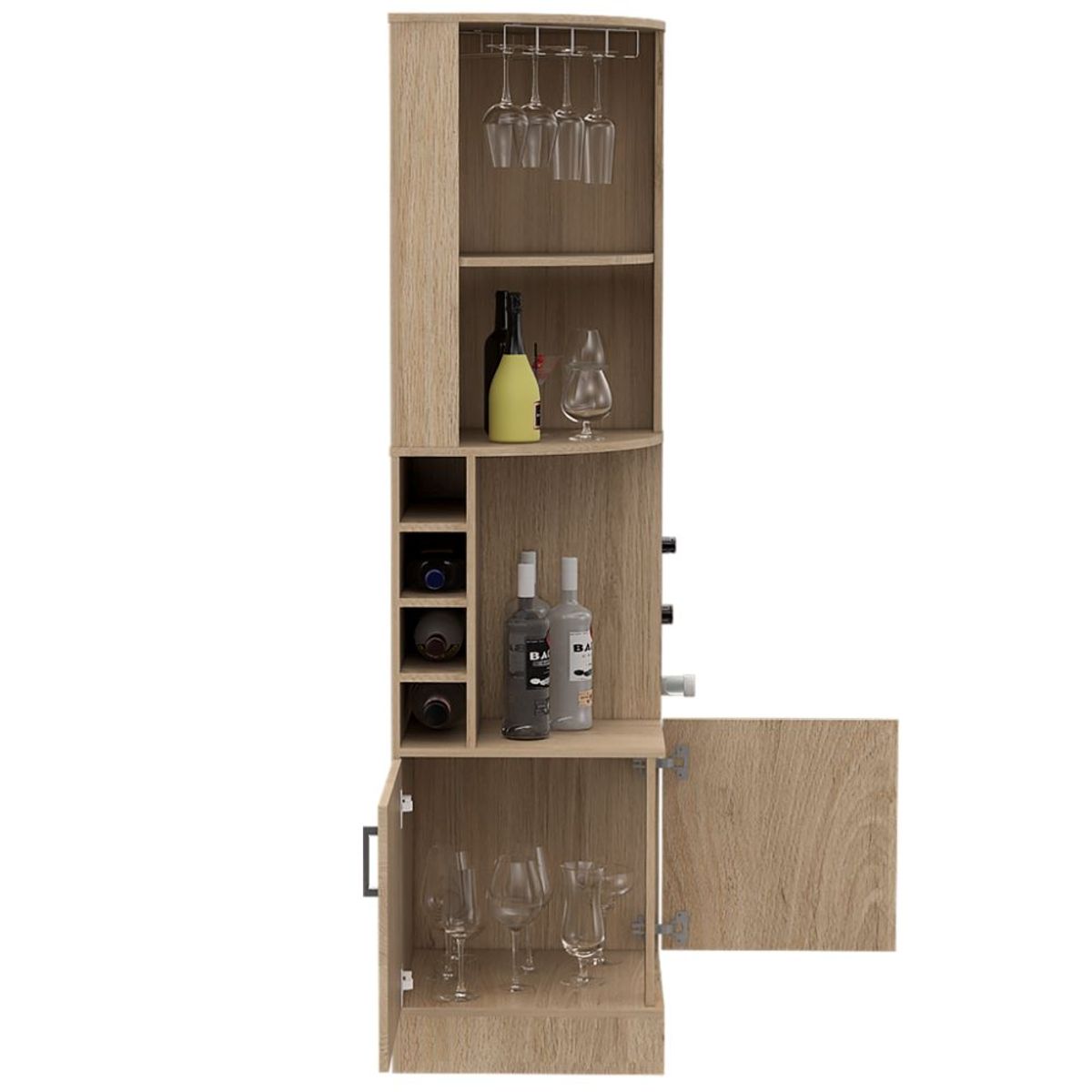 RTA DESIGN - Bar Esquinero Celeste Beige con Dos Puertas