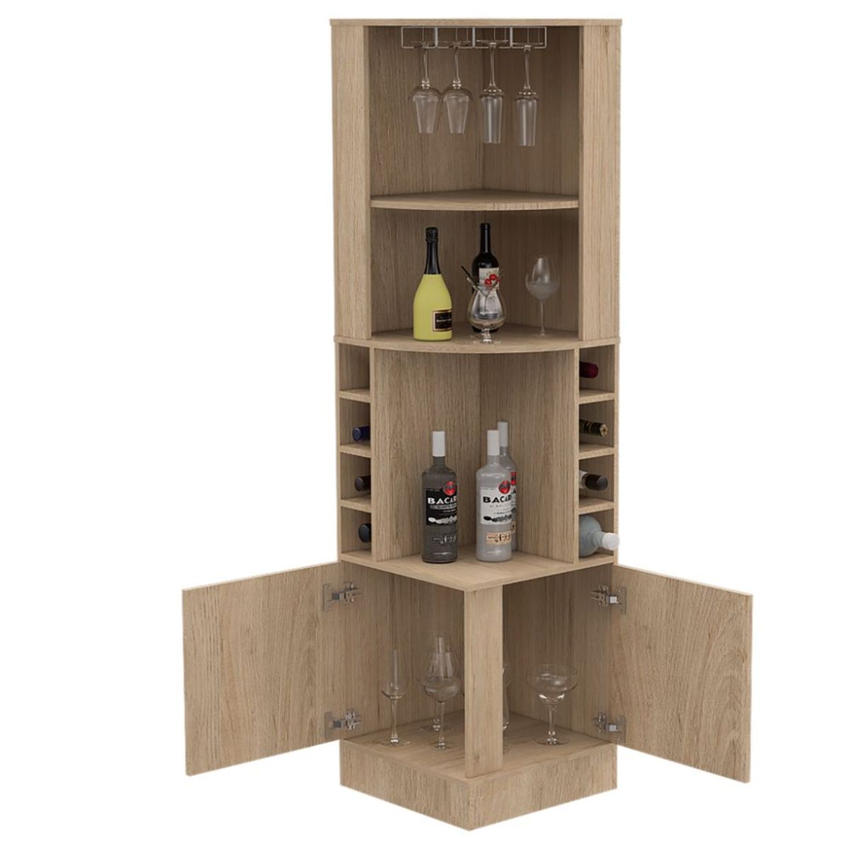 RTA DESIGN - Bar Esquinero Celeste Beige con Dos Puertas