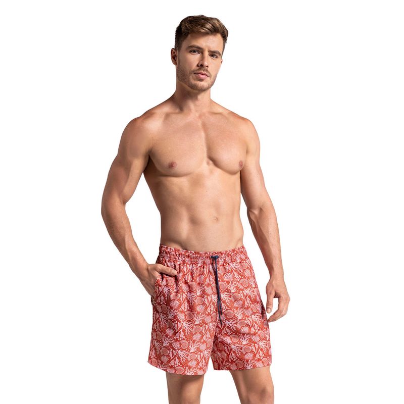 LEO - Pantaloneta de baño masculina con práctico bolsillo al lado derecho