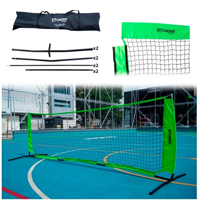 GENERICO - Malla y Soportes Para Futbol Tenis