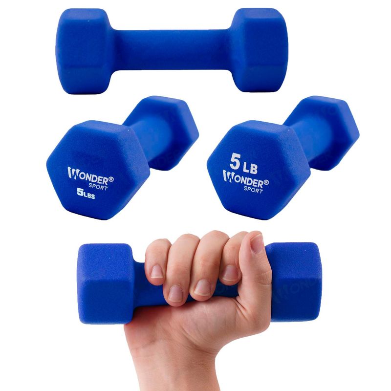 GENERICO - Mancuerna Pesa Neopreno 5 Lb X 2 Unidades