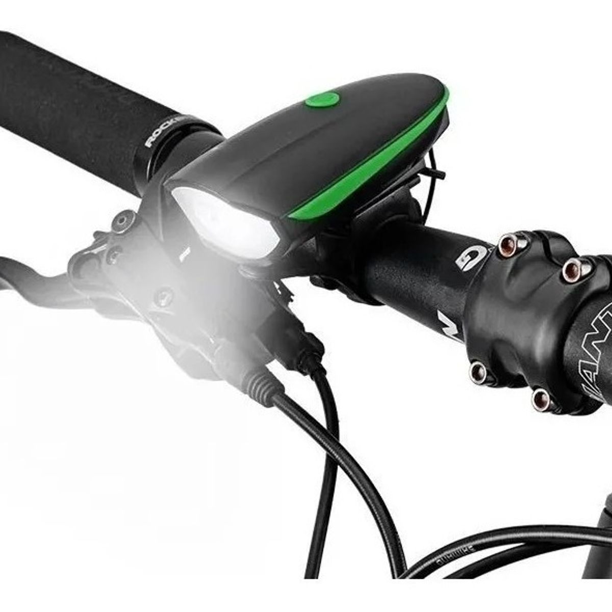 GENERICO - Luz Lampara Bocina Pito Para Bicicleta Recargable Accesorios