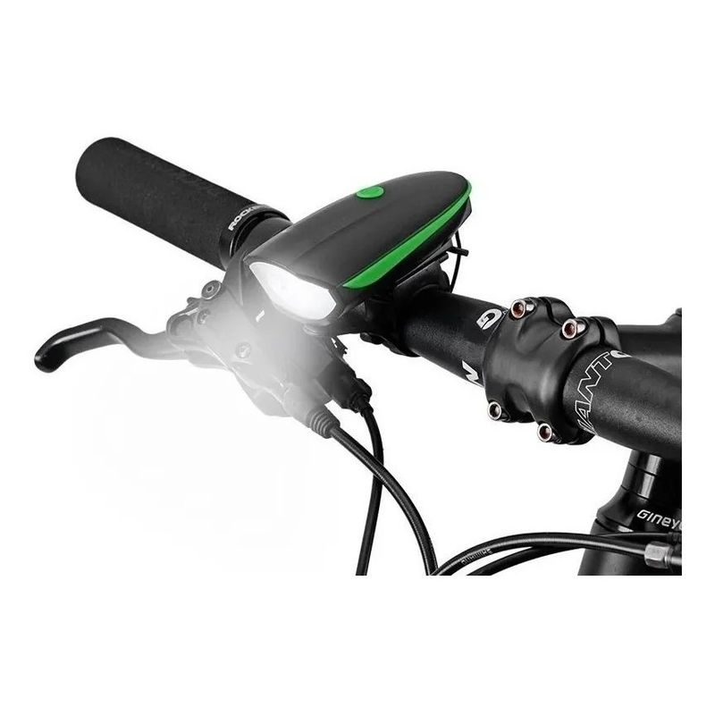 GENERICO - Luz Lampara Bocina Pito Para Bicicleta Recargable Accesorios