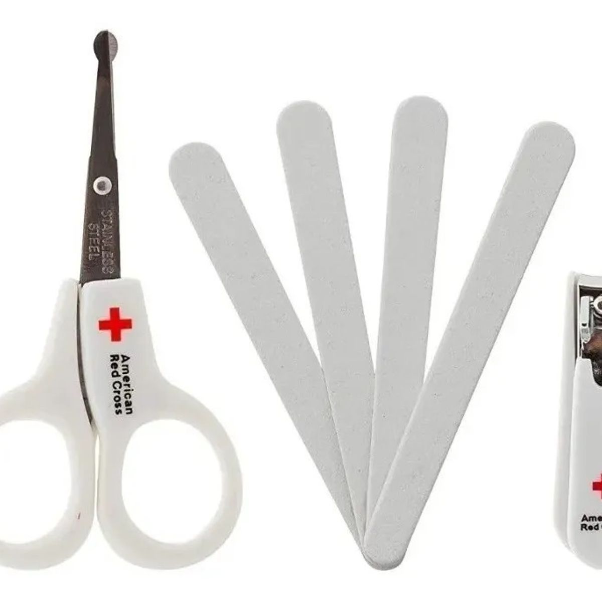 THE FIRST YEARS - Kit De Aseo De Bebes x 13 Piezas - Blanco Con Rojo