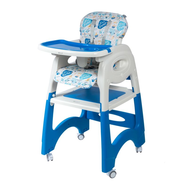 EBABY - Silla Comedor - Escritorio LARA- EB645-1 Azul Gatos