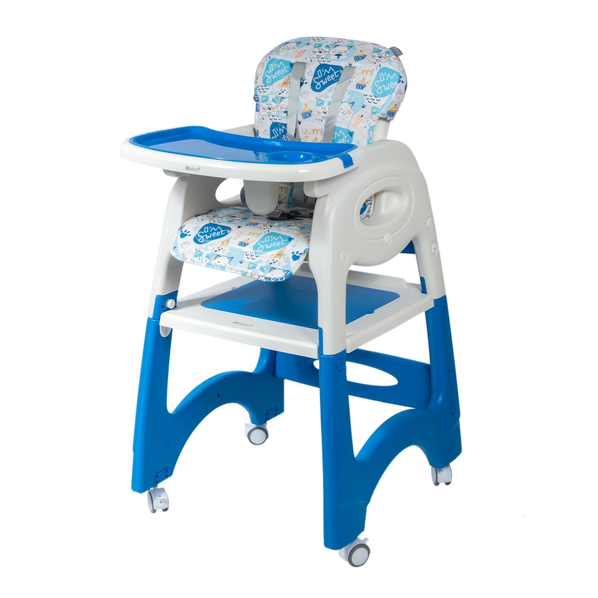 EBABY - Silla de comer - Escritorio LARA- EB645-1 Azul Gatos