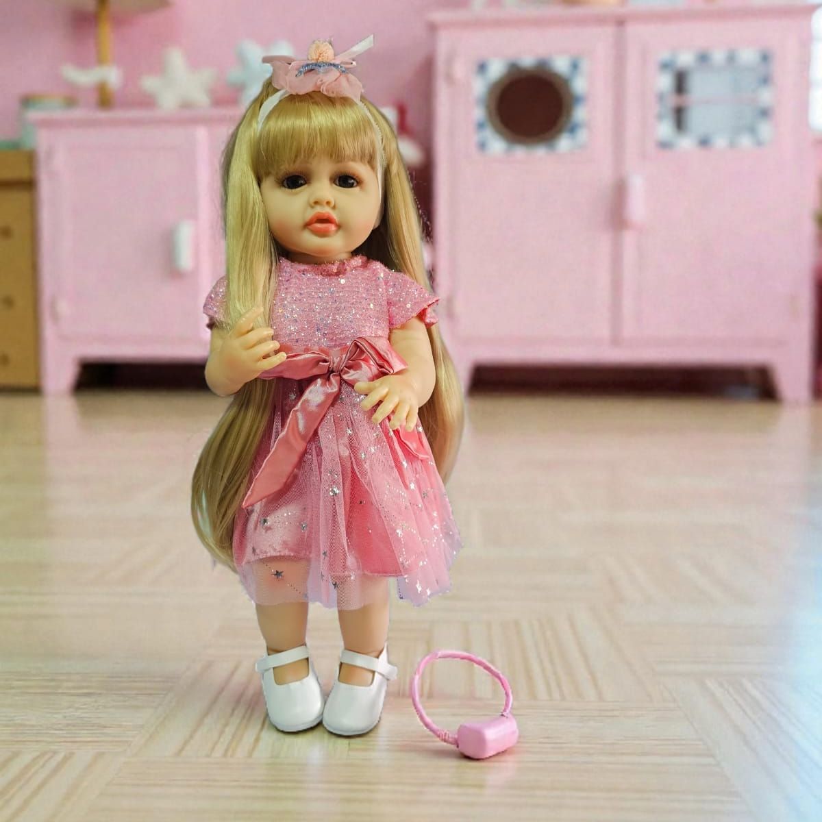 GENERICO - Muñeca realista con sonido 55 cm,interactua juguete niñas