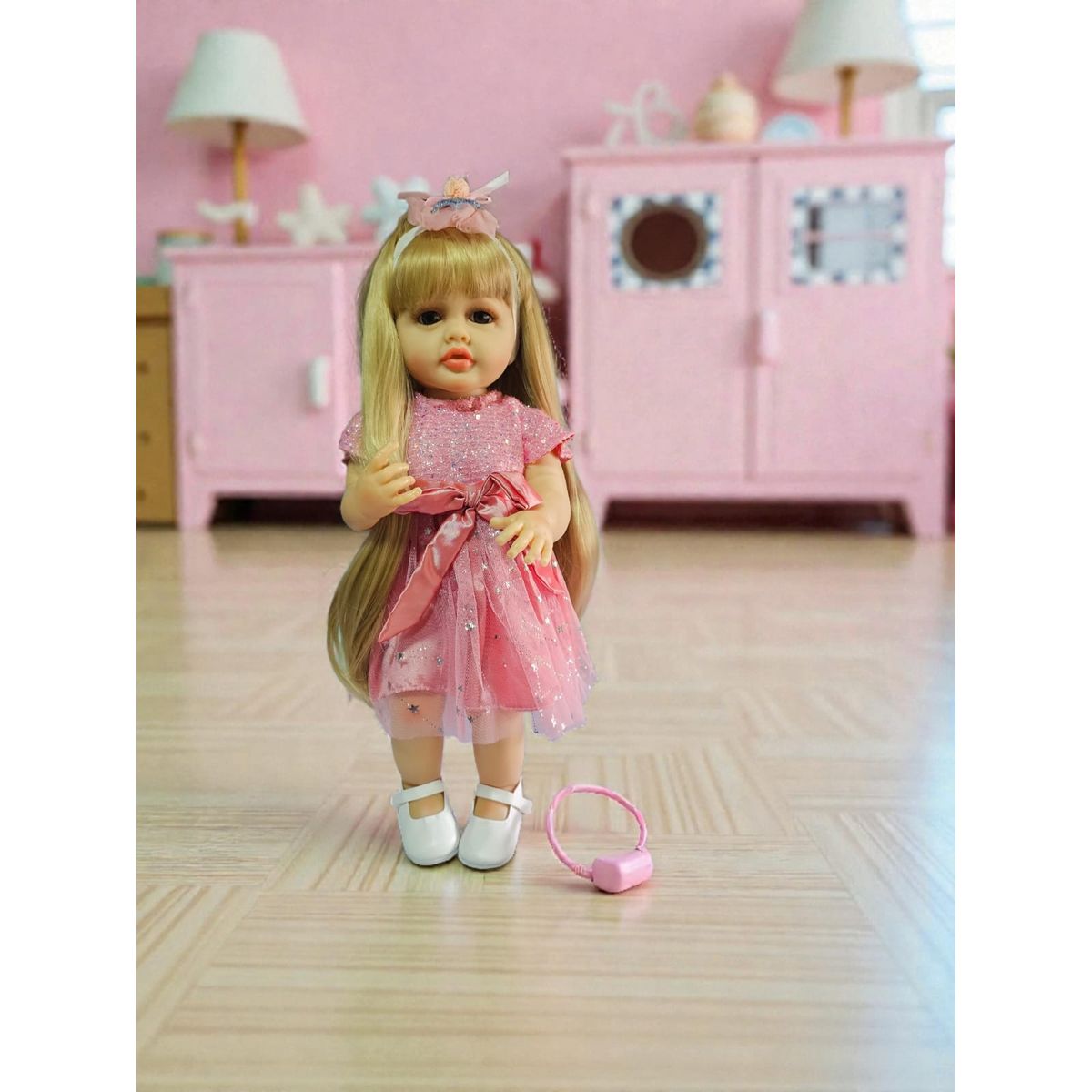 GENERICO - Muñeca realista con sonido 55 cm,interactua juguete niñas