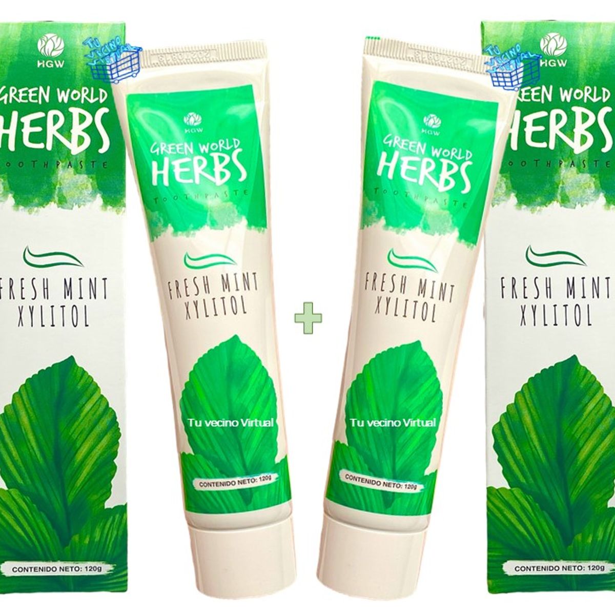 HEALTHY AMERICA - 2 Pastas Dentales Herbal Hgw Natural