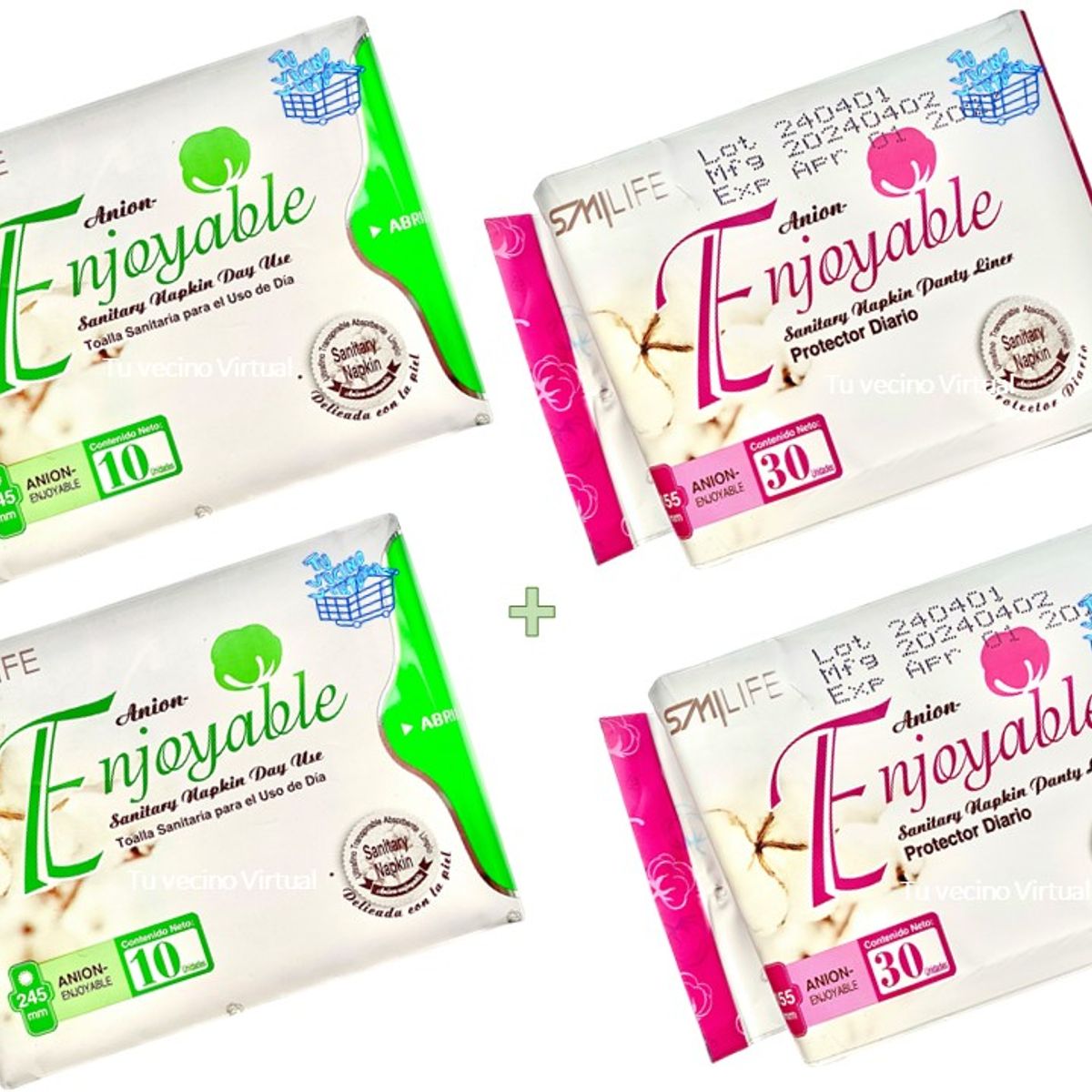 VARIOS - Toallas Sanitaria Turmalina y Protectores Diarios 30 Unid Hgw