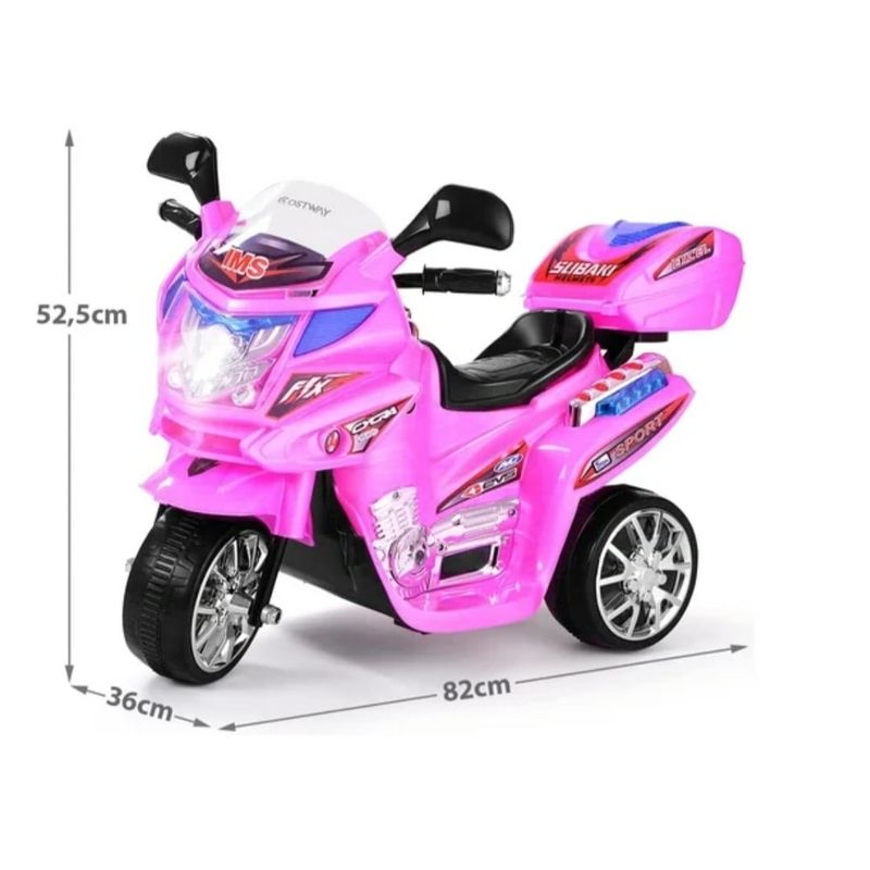 GENERICO - Moto recargable montable electrico juguete niña rosado