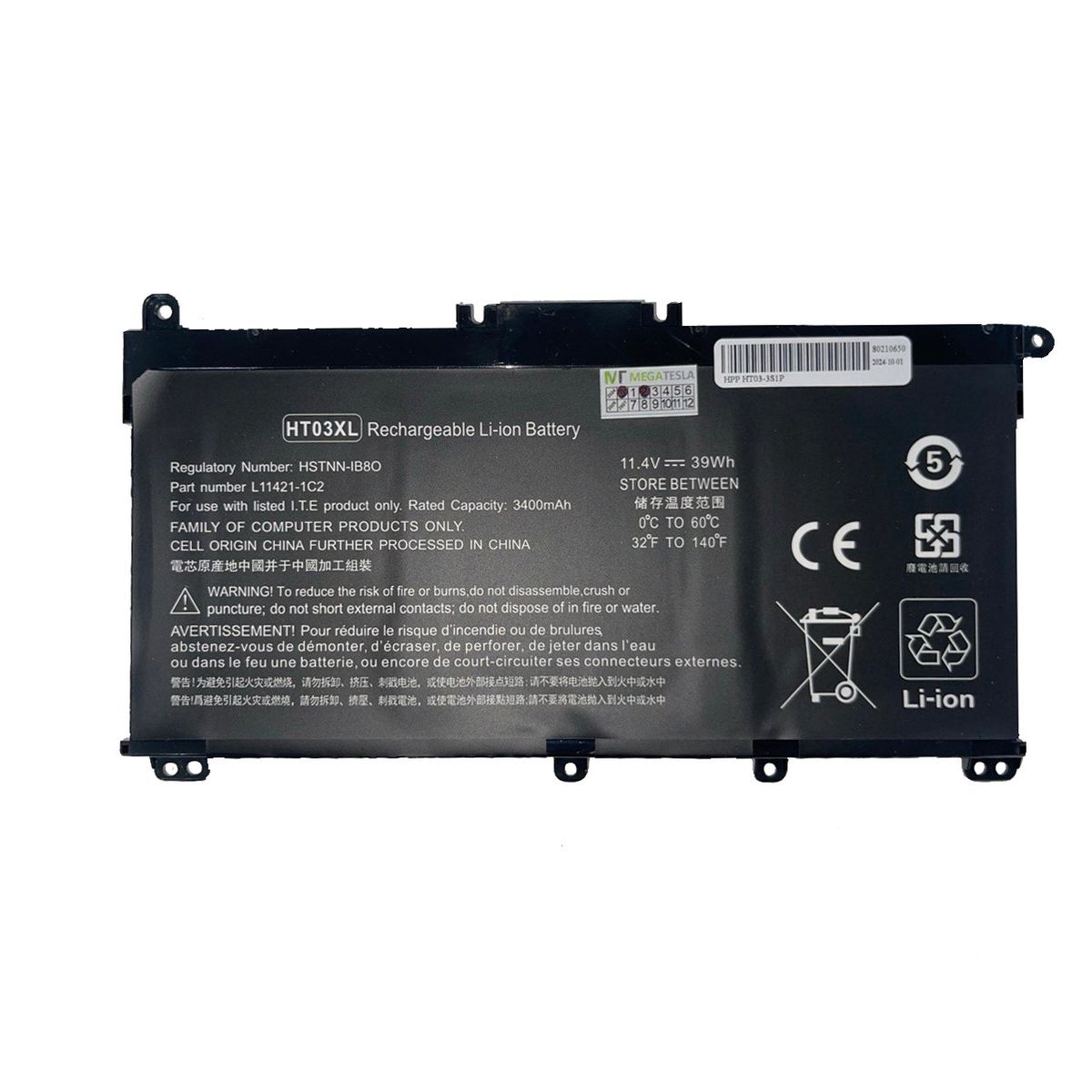 GENERICO - Bateria HP HT03XL HP 240 G7, 245 G7, 340S G7, 470 G7, 340 G5 Series