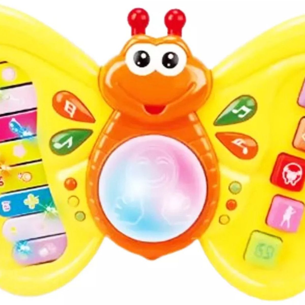 MAZUGI - Juguete Piano Musical Mariposa Didáctico Bebe Luces Sonido