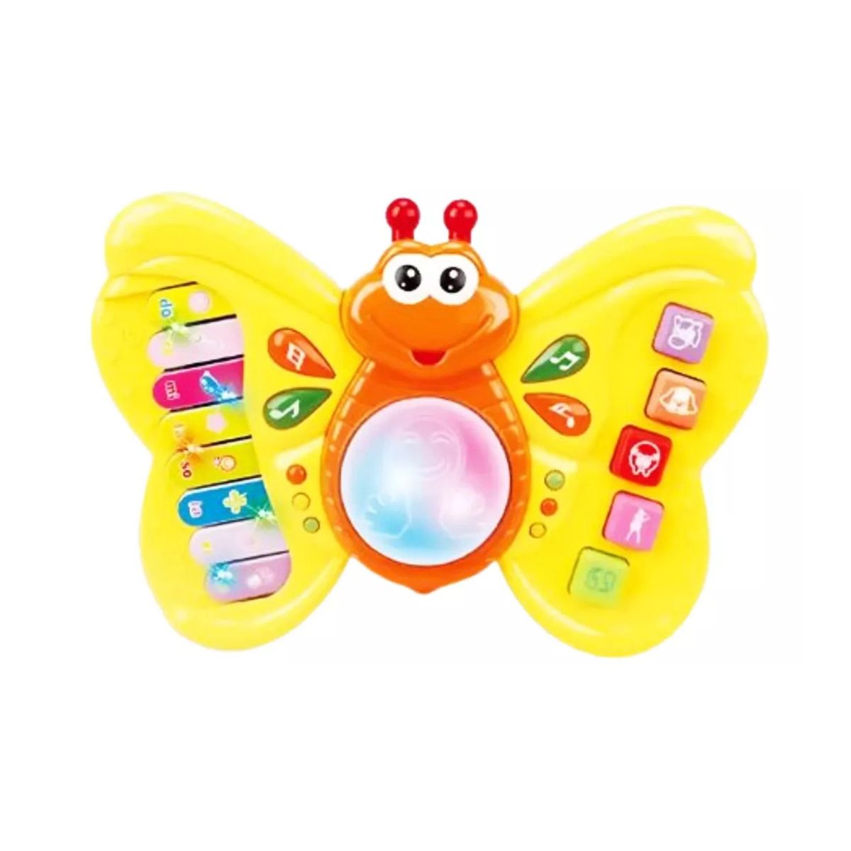 MAZUGI - Juguete Piano Musical Mariposa Didáctico Bebe Luces Sonido
