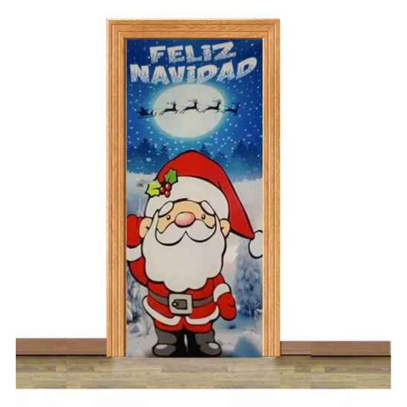 GENERICO - Funda Navideña Decoración Puertas Diseños 2 Metros X 100 Cm