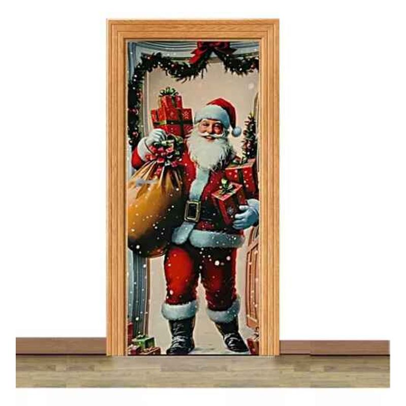 GENERICO - Funda Navideña Decoración Puertas Diseños 2 Metros X 100 Cm