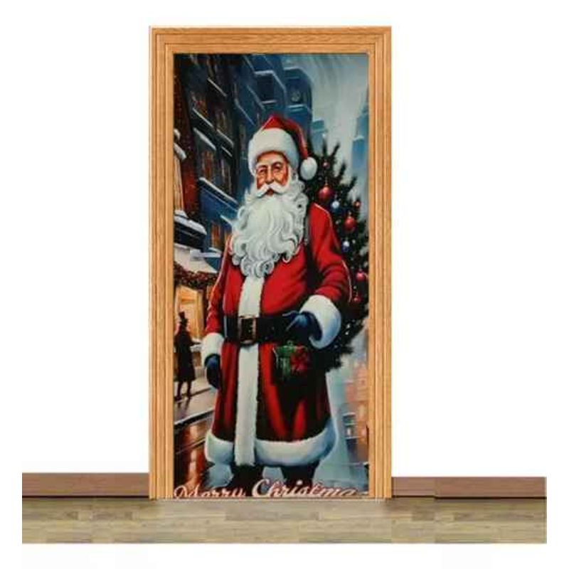 GENERICO - Funda Navideña Decoración Puertas Diseños 2 Metros X 100 Cm