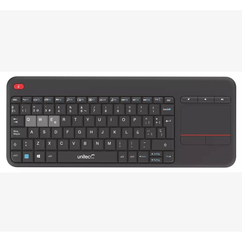 UNITEC - Teclado Bluetooth Inalámbrico Con Touchpad W001 Unitec