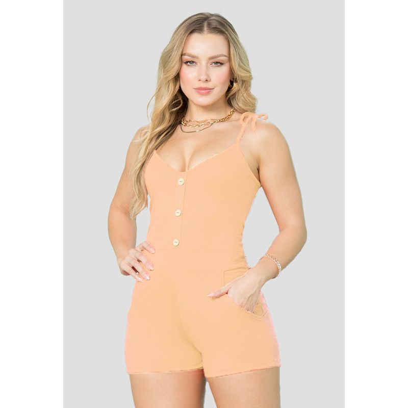 MARKETING PERSONAL - Enterizo Corto Mujer Caramelo Mp 146