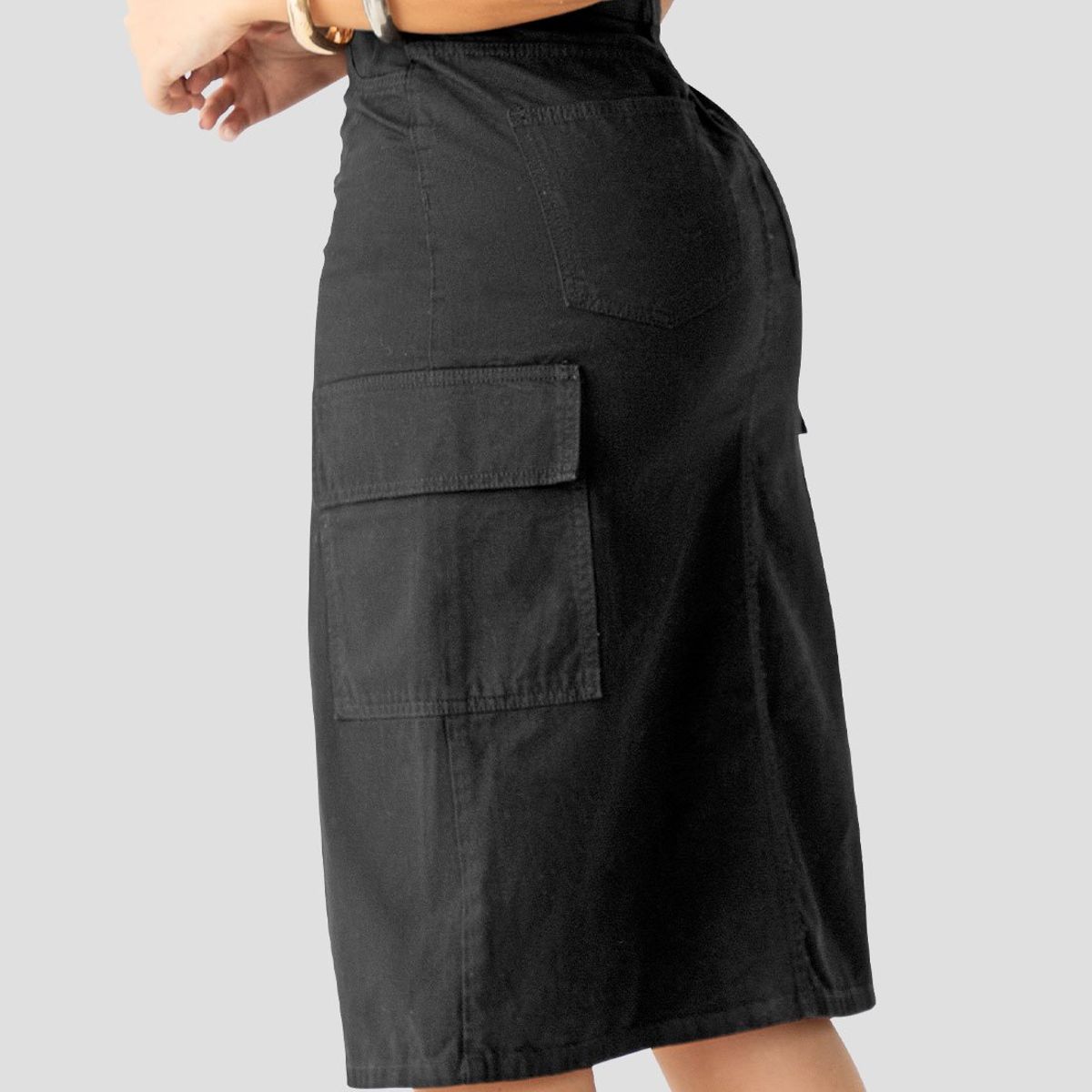 MARKETING PERSONAL - Falda Larga Mujer Negro Mp 104145