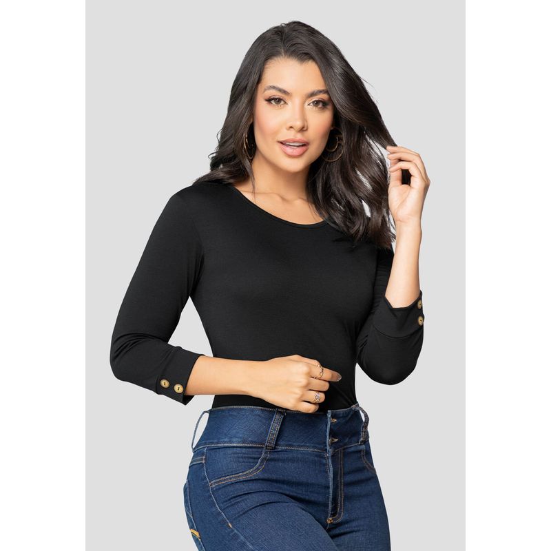 MARKETING PERSONAL - Camibuzo Mujer Negro Mp 2364