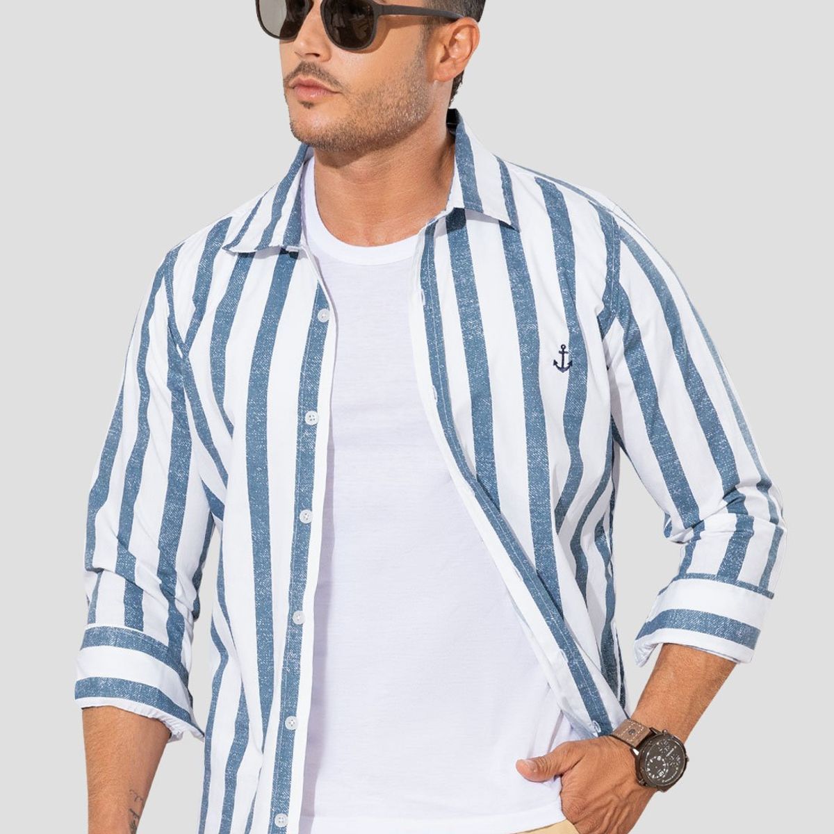 MARKETING PERSONAL - Camisa Hombre Estampado Mp 106141