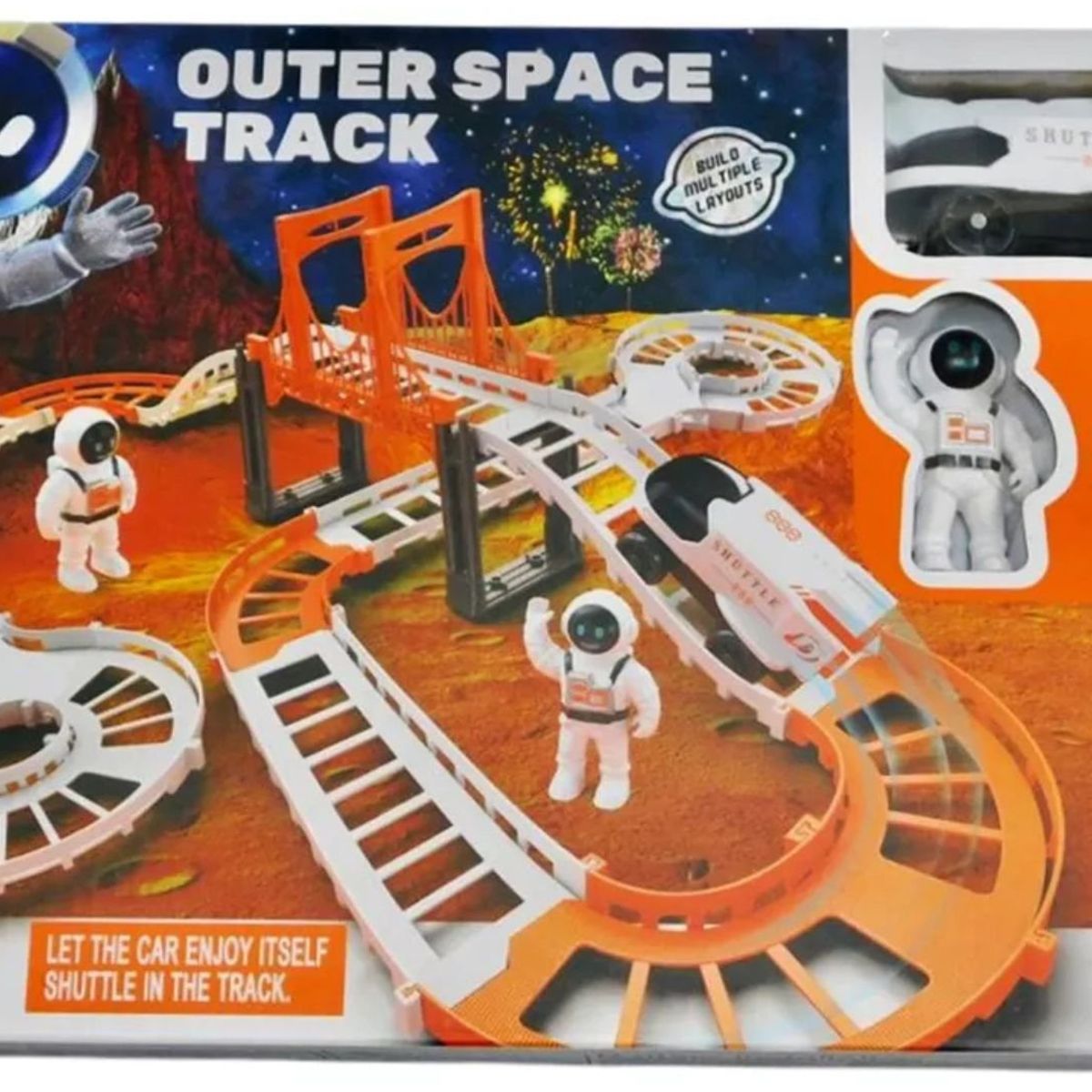 MAZUGI - Pista Astronauta Nave Carro Espacial Puente Juguete Navidad