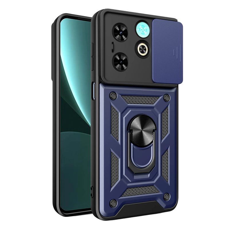 GENERICO - Funda Estuche Case Slider Compatible Con Infinix Hot 40i Azul