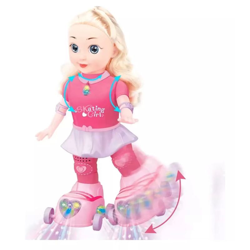 GENERICO - Muñeca patinadora luces y sonido juguete  niñas