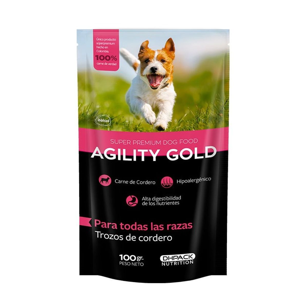 ITALCOL - Agility Gold Humedo Trozos Cordero Perros Adultos 100G