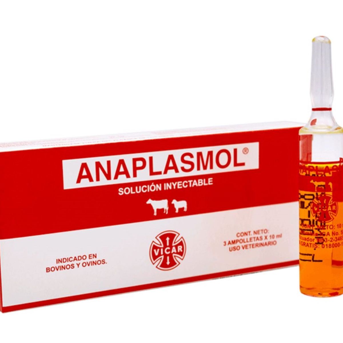 BOEHRINGER INGELHEIM - Anaplasmol Solucion Inyectable x3Amp x10Cc