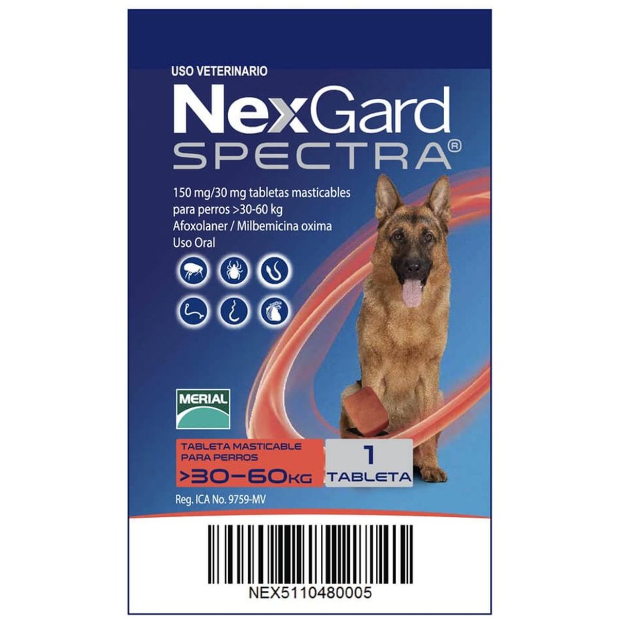 BOEHRINGER INGELHEIM - Nexgard Spectra Parasitos Pulgas Garrapatas Perros 30 - 60Kg