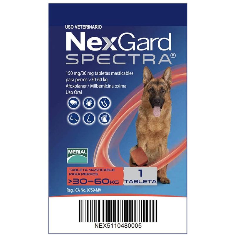 BOEHRINGER INGELHEIM - Nexgard Spectra Parasitos Pulgas Garrapatas Perros 30 - 60Kg