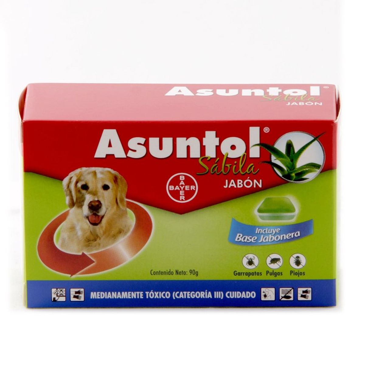 BOEHRINGER INGELHEIM - Jabon Asuntol Sabila Antipulgas Perros Gatos 90G