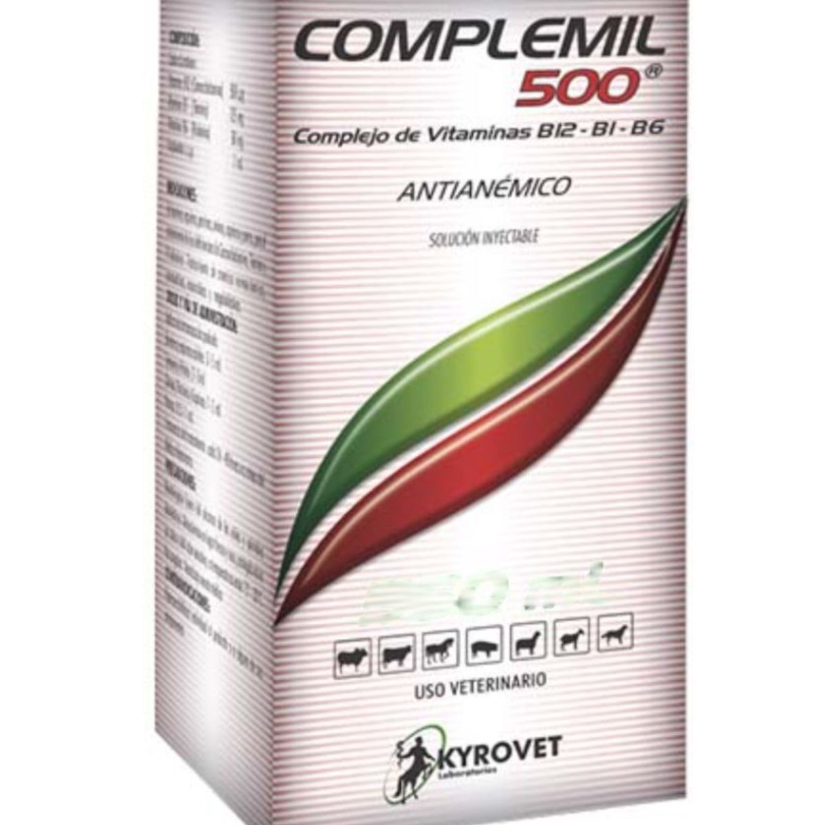 KYROVET LABOTARORIES SA - Complemil 500 Solucion Inyectable x10ml
